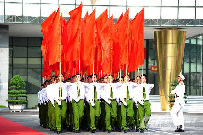 Mãn nhãn màn diễu binh của sinh viên cảnh sát trong lễ khai giảng