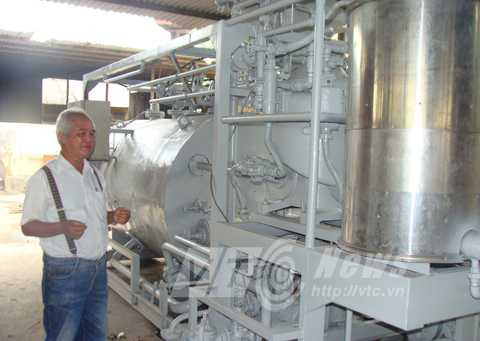 Hệ thống máy đốt rác tự động, biến rác thải thành chất đốt do ông Khánh sáng chế