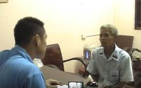 Nghi can Đỗ Văn Năm tại cơ quan điều tra.