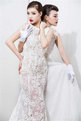 Với chất liệu chủ đạo là ren, một chất liệu không quá mới lạ nhưng với những khoảng hở, những điểm nhất được tạo với sự đính kết thủ công lại tạo ra một sự quyến rũ riêng cho bộ sưu tập lần này.