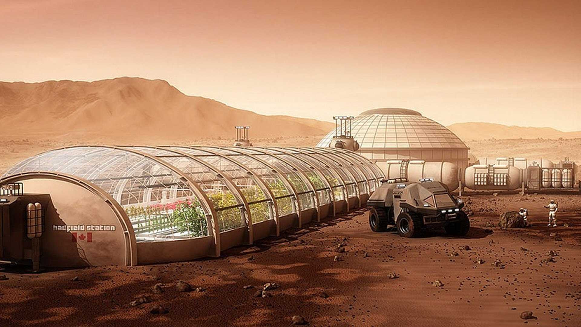 Hình ảnh mô phỏng về cách sinh tồn của loài người trên sao Hỏa