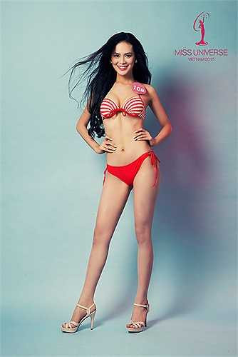 Trước khi thi HH Hoàn vũ Việt Nam 2015, Lê Thị Sang cũng từng dự thi Hoa hậu Đại dương và lọt top 16. Là người yêu thích thể thao, cô gái đến từ Đà Nẵng cũng có thân hình săn chắc với số đo: 82-63,5-93,5 và chiều cao 1m74.