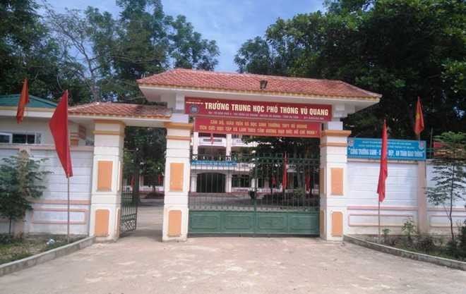THPT Vũ Quang nơi xảy ra vụ việc