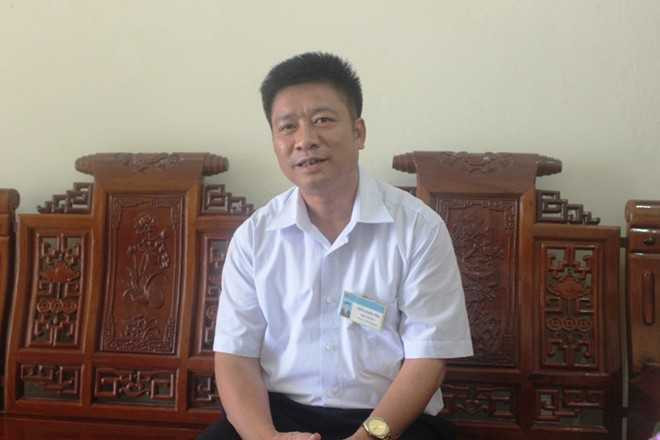 Thầy Trần Xuân Yên, Hiệu trưởng trường THPT Vũ Quang nói về sự việc.
