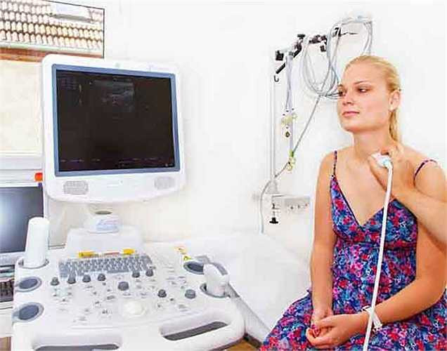 Siêu âm để chẩn đoán: Siêu âm được thực hiện để kiểm tra sự phát triển của tuyến giáp. Siêu âm giúp xác định ung thư. Sinh thiết được thực hiện sau khi phát hiện cục bướu nhỏ trong tuyến giáp. 