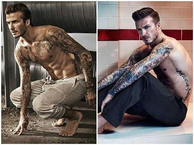 Không chỉ đi đầu trong phong cách thời trang, kiểu tóc, David Beckham cũng được coi là cầu thủ có nhiều hình xăm 'chất' nhất làng bóng đá thế giới