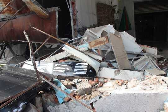 Trong đó, thiệt hại nặng nhất là ở căn nhà kinh doanh điện thoại di động