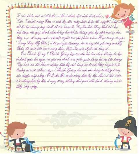 Bài viết thú vị của 1 trong 20 bé đạt giải khuyến khích Bài viết thú vị của 1 trong 20 bé đạt giải khuyến khích