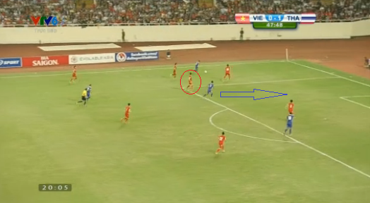 Tiến Duy khựng lại và để 'xổng' Mongkol Tossakra