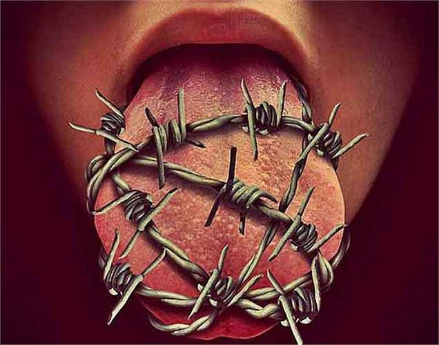 Ung thư lưỡi: là một trong những căn bệnh gây đau khủng khiếp. Lở loét và mụn nước nhìn thấy trên lưỡi là một dấu hiệu của ung thư lưỡi và cần được điều trị ngay lập tức. 