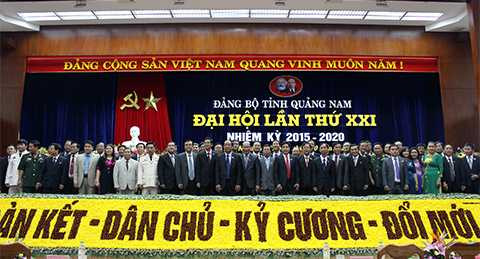 Chiều 14/10, Đại hội Đảng bộ tỉnh Quảng Nam lần thứ XXI nhiệm kỳ 2015-2020 đã chính thức bế mạc sau 3 ngày làm việc. Chiều 14/10, Đại hội Đảng bộ tỉnh Quảng Nam lần thứ XXI nhiệm kỳ 2015-2020 đã chính thức bế mạc sau 3 ngày làm việc.
