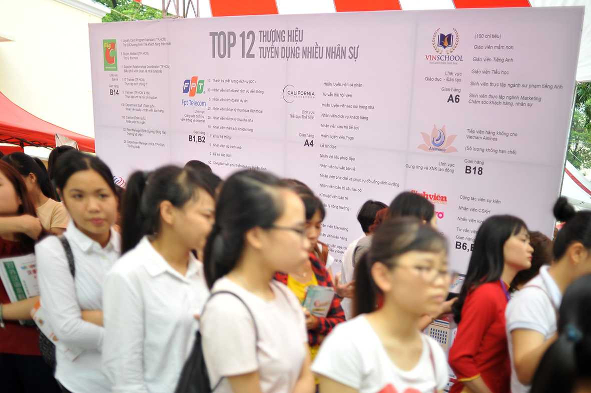 Hàng nghìn sinh viên tìm thấy cơ hội tại Ngày hội việc làm 2015