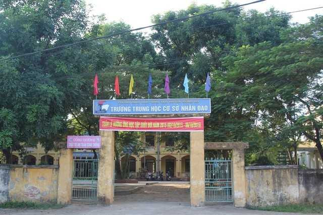 Trường THCS Nhân Đạo nơi xảy ra vụ việc