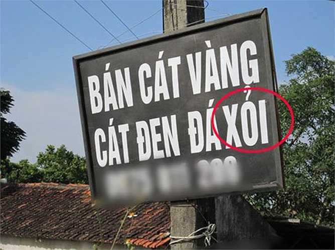 Đá sỏi đã bị viết nhầm thành 'đá xỏi'.