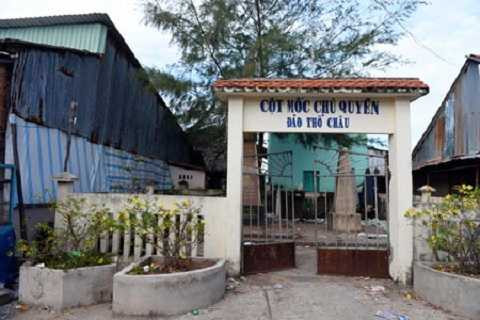 Cột mốc chủ quyền trên đảo Thổ Chu Ảnh tư liệu