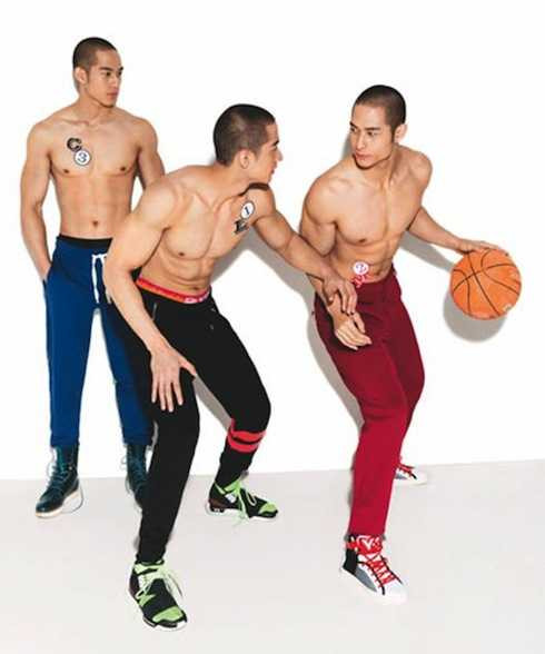 Chiều cao trung bình của bộ ba này là 1m85.