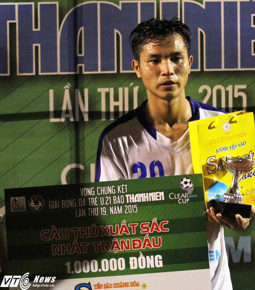 Lập cú đúp, Trần Tấn Tài giành danh hiệu 'Cầu thủ xuất sắc nhất trận'