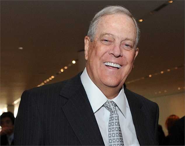 6. David Koch – 41 tỷ USD: David Koch cùng với anh trai Charles là hai tỷ phú giàu thứ 5,6 nước Mỹ với tổng tài sản mỗi người khoảng 41 tỷ USD. Hiện David Koch là thành viên tập đoàn Koch Industries, tập đoàn tư nhân lớn thứ hai nước Mỹ.