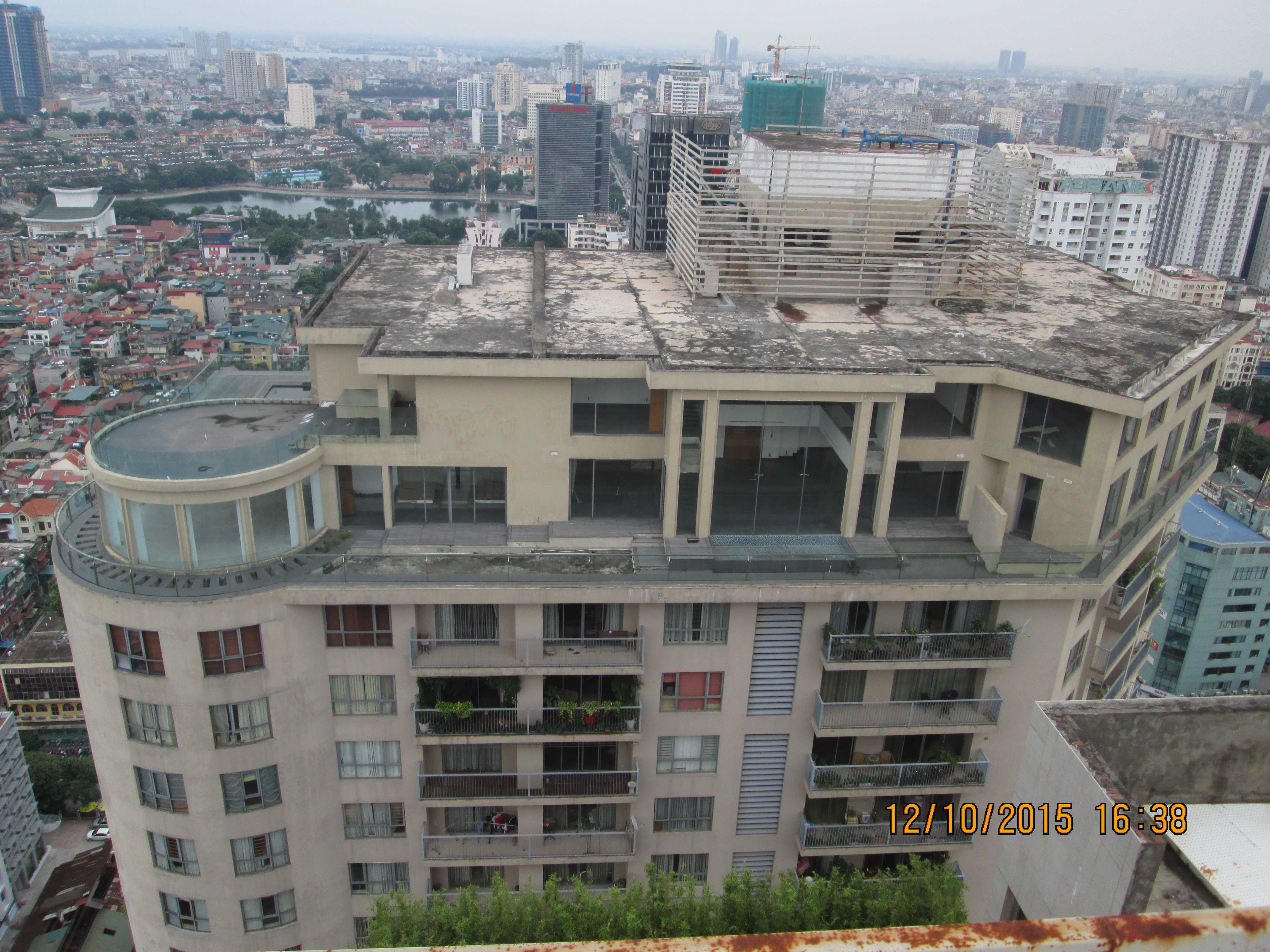 Các căn penhouse xây sai phạm tại toà B dự án Sky City