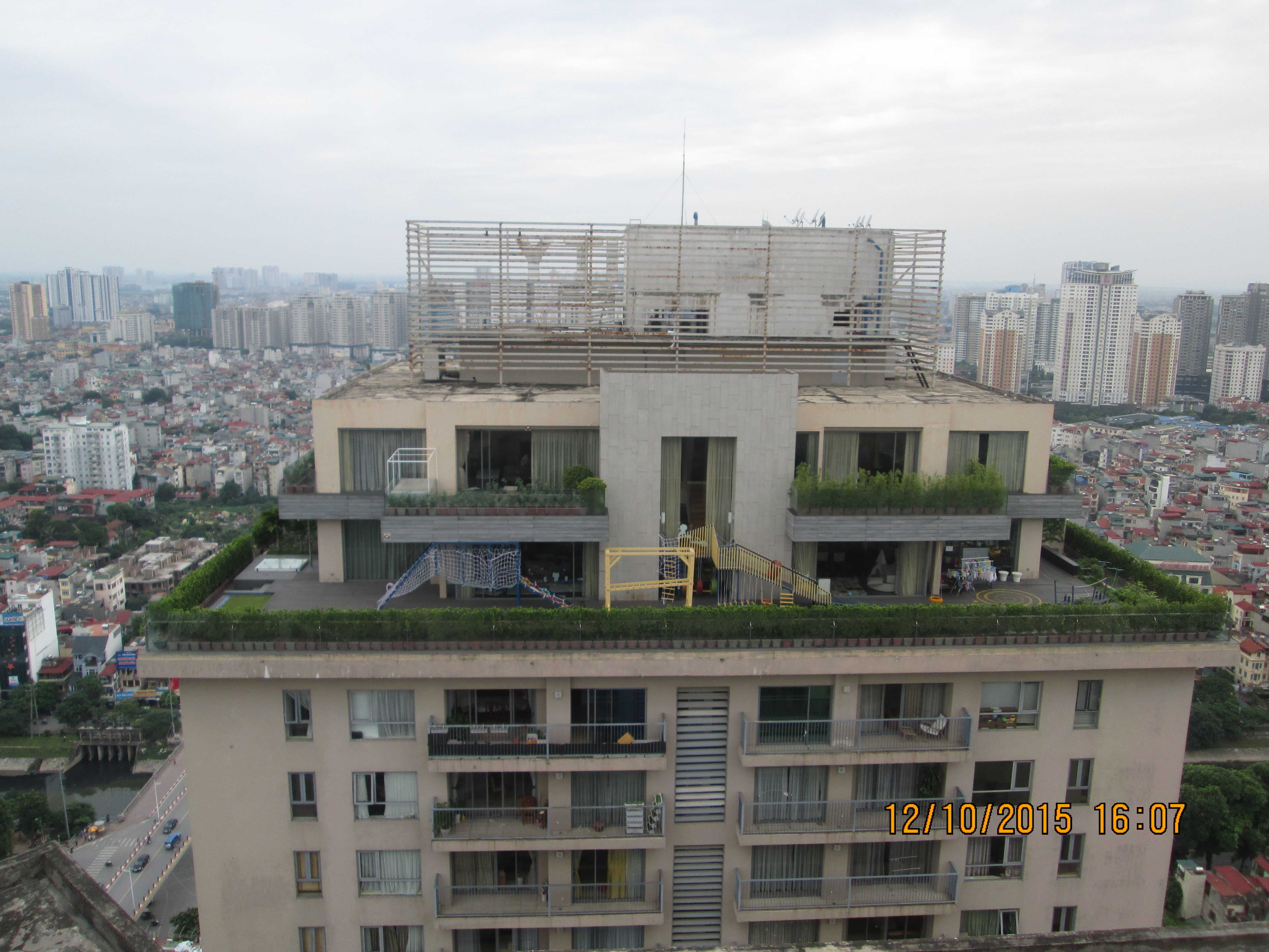 Các căn penhouse xây sai phạm tại toà B dự án Sky City
