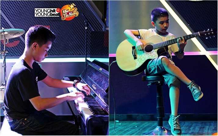 Trong khuôn khổ đêm nghệ thuật, bên cạnh những màn trình diễn xuất thần, hai chàng hot boy Quang Huy và Anh Khoa đã lần lượt khiến khán giả Hà Nội trầm trò vì ngón đàn chuyên nghiệp của mình. 