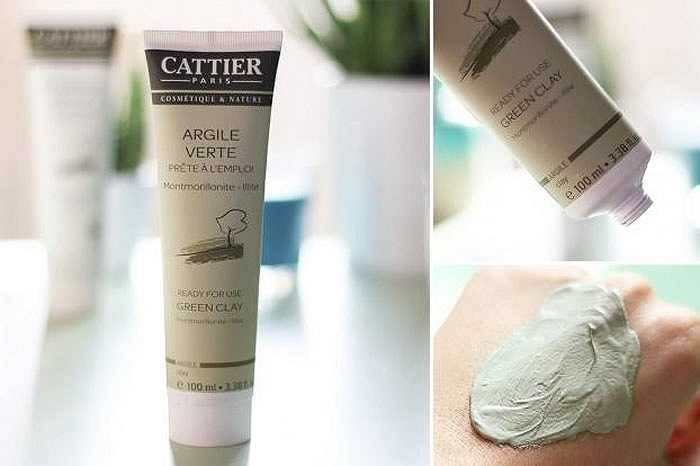 Mặt nạ đất sét Cattier. Loại mặt nạ có thành phần đất sét núi lửa, trộn vào đó là các loại dầu thực vật, thiên nhiên khác nhau như Aloe Vera, Wich Hazel... 