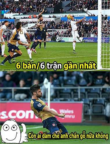 Giroud đang có phong độ cực kỳ ấn tượng