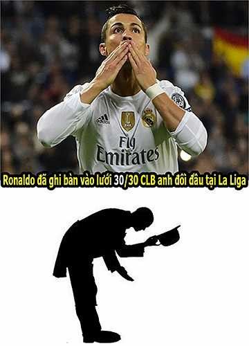 Ronaldo ghi bàn vào lưới tất cả 30 CLB từng tham dự La Liga từ năm 2009
