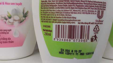 Sản phẩm Hazeline chụp tại Lotte Mart Tây Sơn ngày 30/10 với đát khá chuẩn