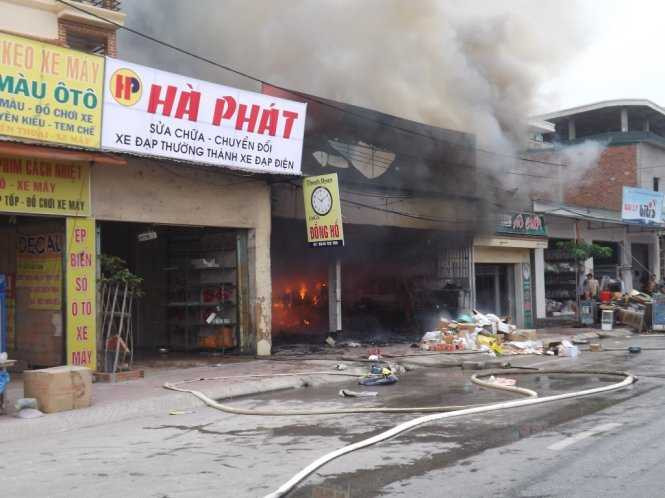 Hiện trường vụ cháy - Ảnh: Nguyễn Lê