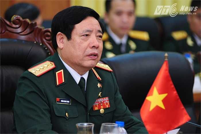Bộ trưởng Quốc phòng, Đại tướng Phùng Quang Thanh trong hội đàm (Tùng Đinh/Thực hiện)