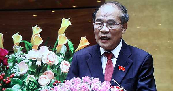 Chủ tịch Quốc hội Nguyễn Sinh Hùng đáp từ sau bài phát biểu của ông Tập Cận Bình 