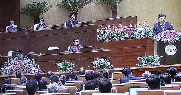 Ông Tập Cận Bình phát biểu trước Quốc hội Việt Nam