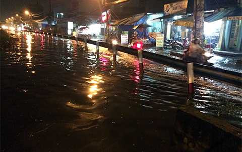 TP HCM, Giông lốc, mưa lớn, đường ngập, cây gãy đổ, tốc mái