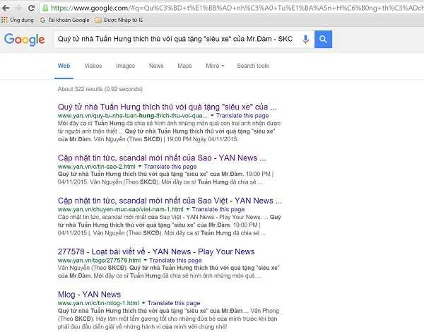 Và cũng không thể tìm thấy trên Google