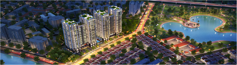 Vị trí đắc địa liền kề công viên hồ Hạ Đình của Chung cư Five Star Garden