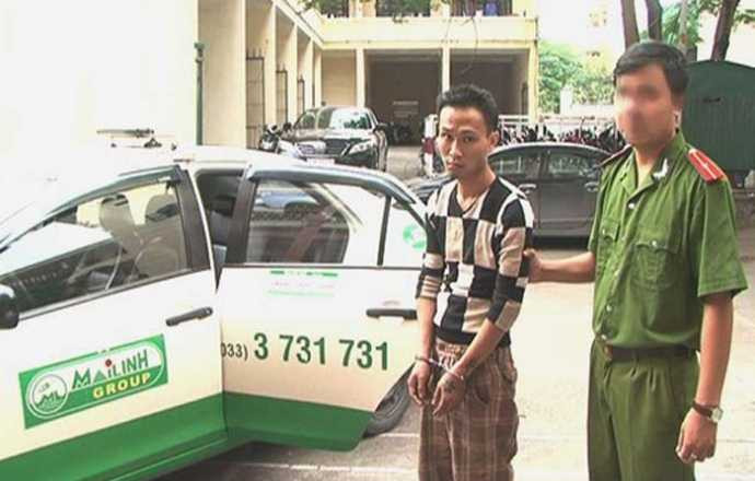Đối tượng chém tài xế, cướp taxi Mai Linh bị bắt. (Ảnh: Người lao động)