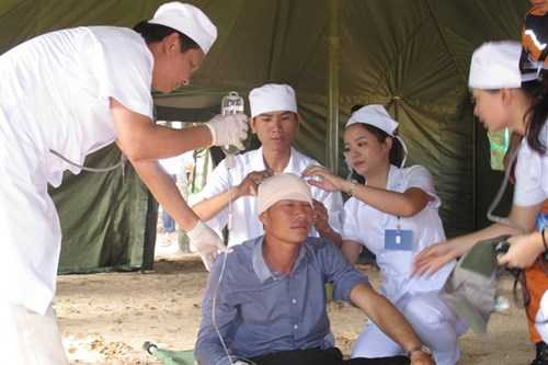 Công tác sơ cứu nạn nhân tiến hành tại chỗ