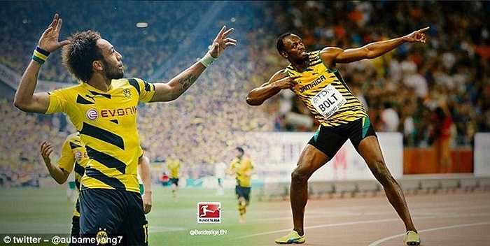 Chân sút của Dortmund còn gây ấn tượng đặc biệt ở tốc độ khủng khiếp. Thống kê cho thấy, Aubameyang có thể tăng tốc trong vòng 30m nhanh hơn cả 'tia chớp' Usain Bolt