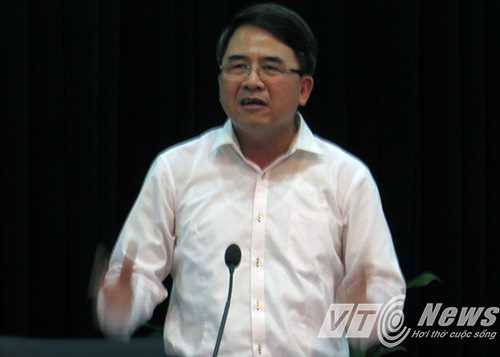 Ông Lê Khắc Nam - PCT UBND TP Hải Phòng khẳng định không có chuyện xây dựng trụ sở gần 10 nghìn tỷ - Ảnh MK