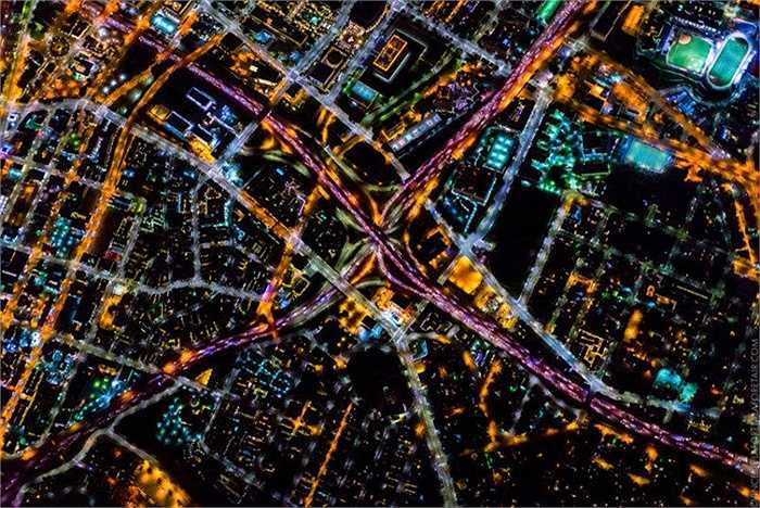 Hình ảnh chụp thành phố Losangeles về đêm