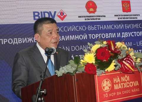 Ông Trần Bắc Hà - Chủ tịch HĐQT BIDV phát biểu tại Diễn đàn