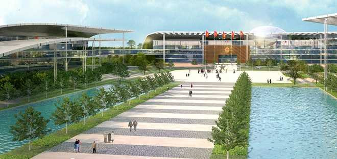 Tại đây sẽ bố trí phố hành chính tập trung (cơ quan Đảng, tổ chức đoàn thể - chính trị nhà nước) và khu dịch vụ công (cơ quan ngành dọc chịu sự quản lý của trung ương, dịch vụ công cộng…). Đây sẽ là trung tâm diễn ra các hoạt động giao lưu, tổ chức các lễ hội văn hóa, chính trị…