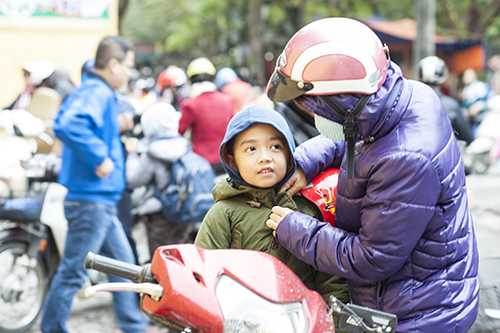 Không khí lạnh khiến nhiệt độ giảm mạnh