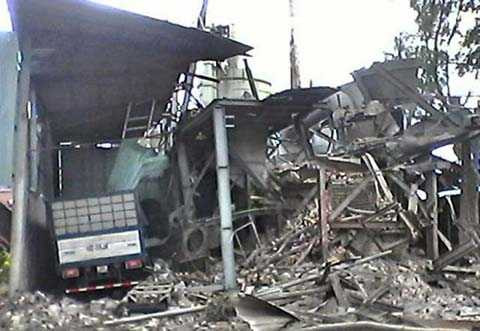 Nổ kinh hoàng, Vũng Tàu, hai công nhân tử vong, nổ bình hơi