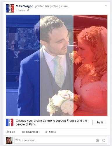 Nhiều người dùng Facebook sử dụng tính năng này như một hành động sẻ chia với nước Pháp