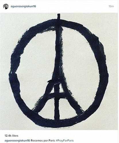 Nhiều ngôi sao nổi tiếng thế giới đăng tải các bức ảnh có biểu tượng tháp Eiffel để cầu nguyện cho Paris