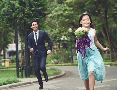 Ông bố hào hoa và con gái lớn Bảo Anh.