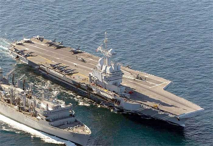 Sàn tàu sân bay Charles de Gaulle nhìn từ trên cao