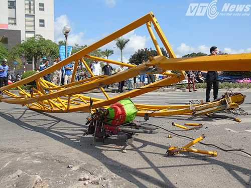 Một phụ nữ quê Nam Định bị thương nhẹ, đi xe đạp không được nhắc đến trong Thông cáo báo chí của UBND TP Hải Phòng - Ảnh MK